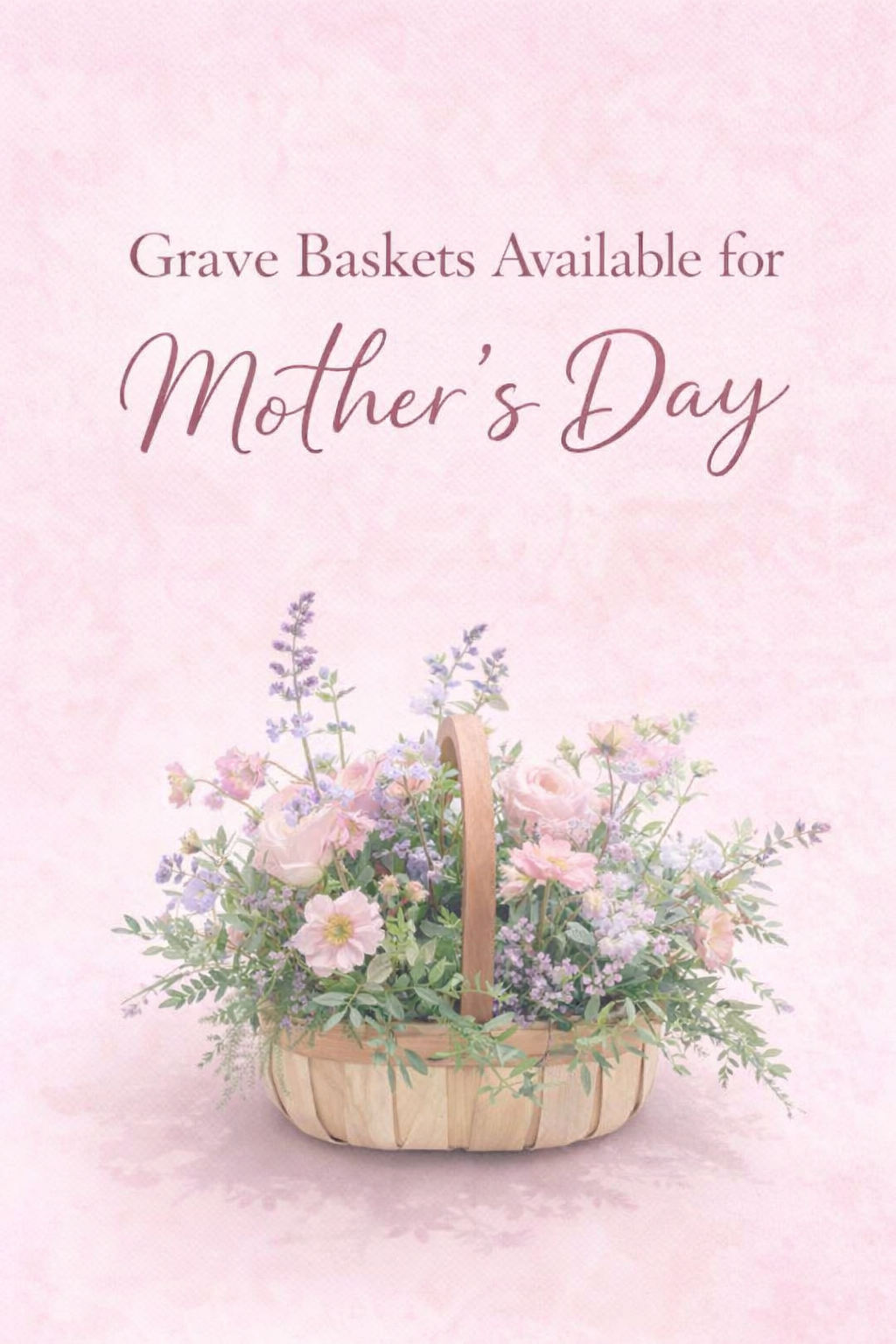 Mother's Day(Mothering Sunday)Grave basket (free delivery BT38 and BT40)