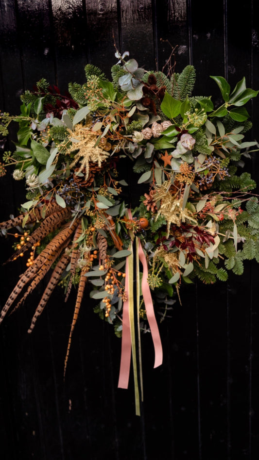 Winter wreath workshop at Magheramorne Estate Morning or afternoon sessions available Sunday 23rd November £90 total cost **(£30 non refundable deposit pp to book - balance of £60 payable on the day)** includes sweet treats tea coffee and light lunch